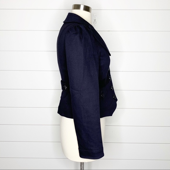 Adorable Nanette Lepore Navy Puff Sleeve Blazer - Picture 6 of 9